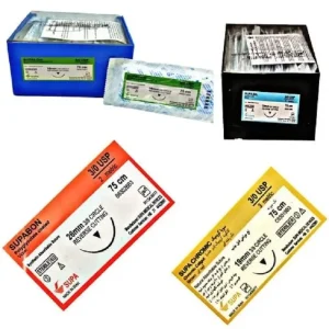 انواع نخ و سوزن (پلی گالیکولیک اسید) با سوزن های مختلف راند و کاتینگ از صفر تا 6/0